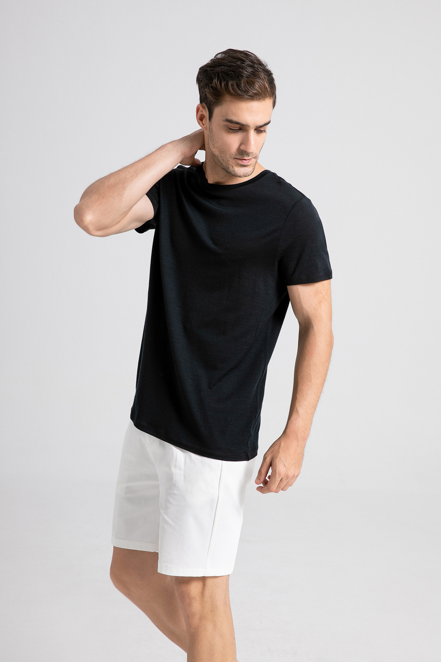 Men's Merino 150 Short Sleeve Crew T-shirt Black Ink