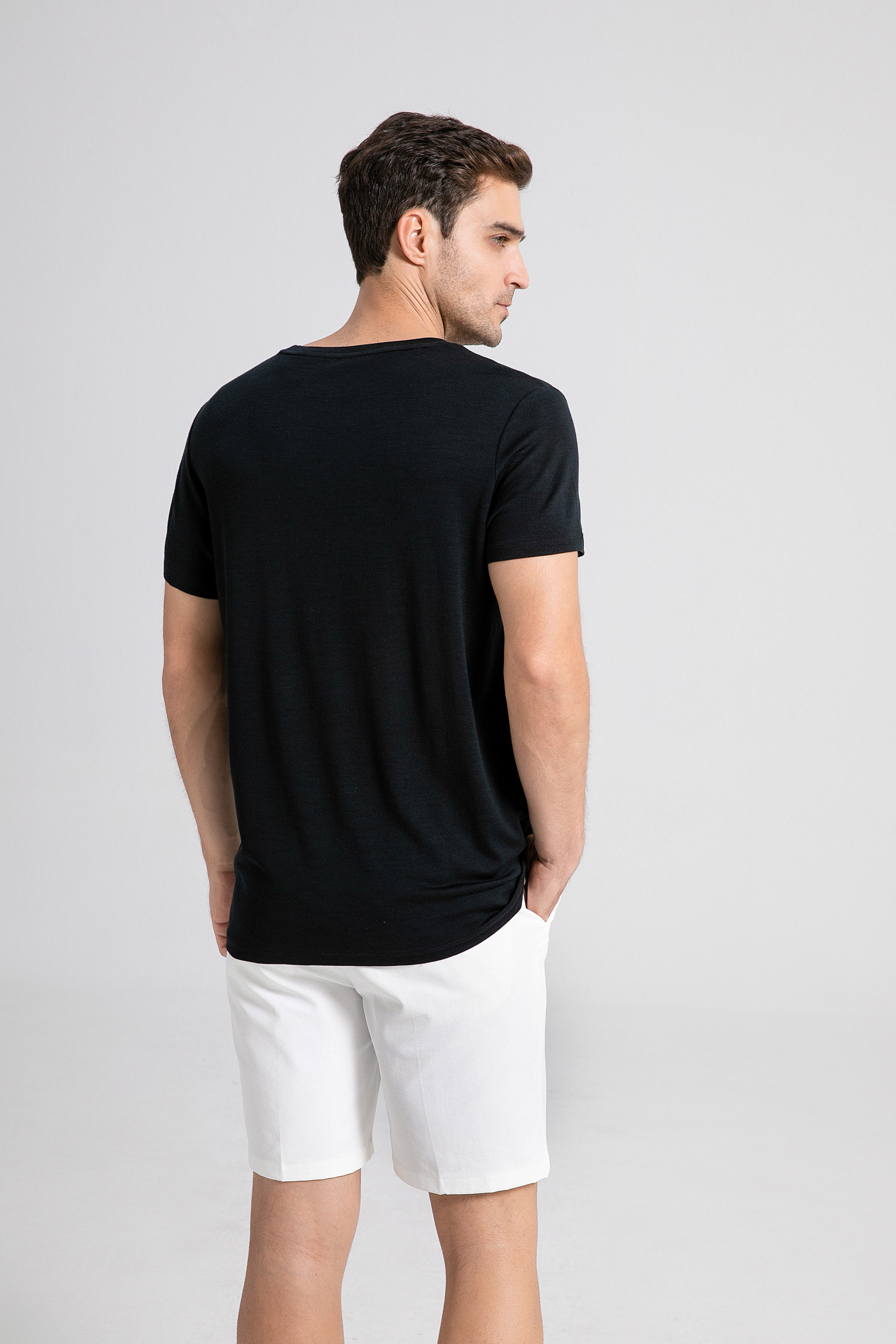 Men's Merino 150 Short Sleeve Crew T-shirt Black Ink