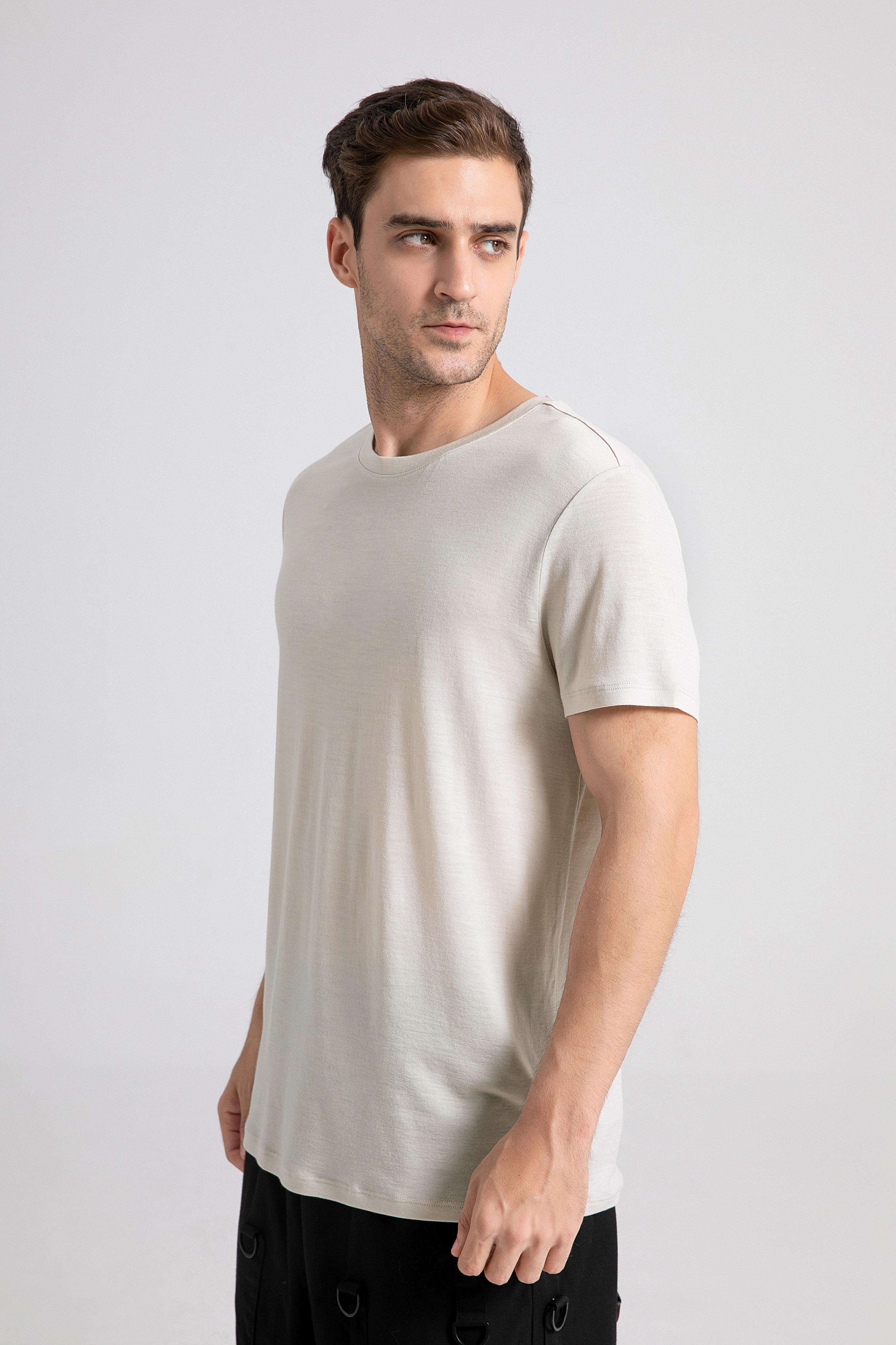 Men's Merino 150 Short Sleeve Crew T-shirt Light Earth Gray
