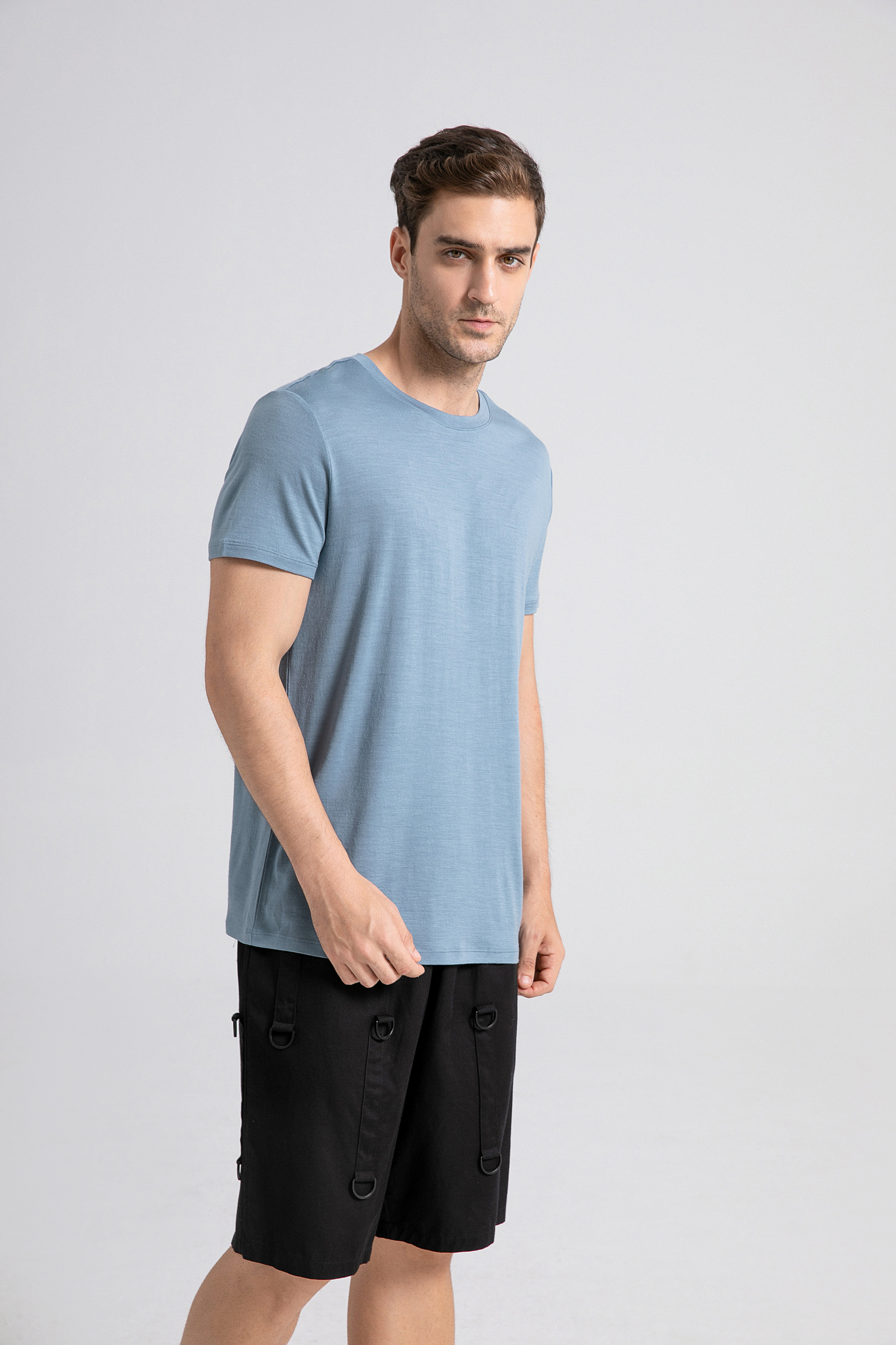 Men's Merino 150 Short Sleeve Crew T-shirt Light Sky Blue