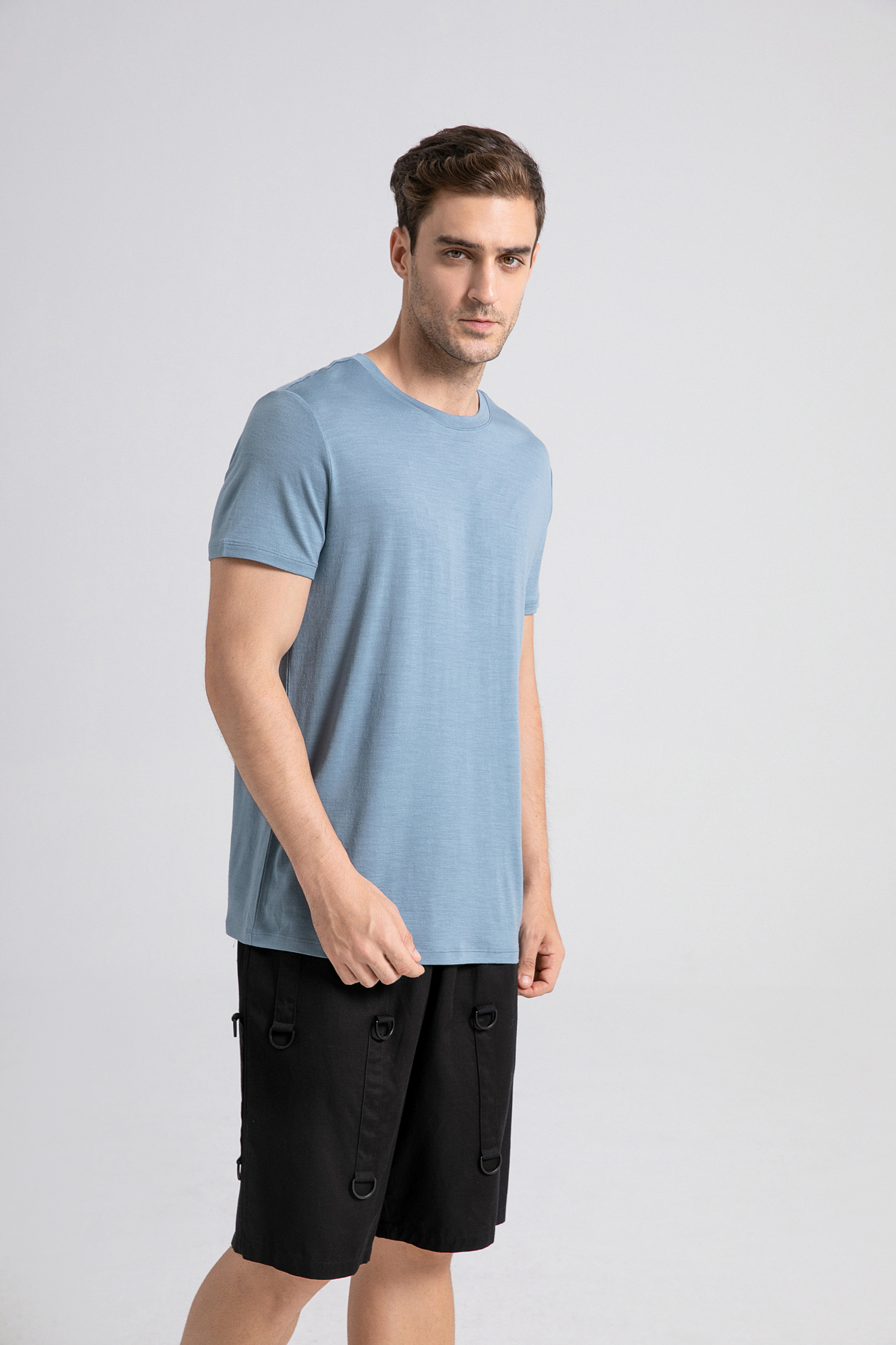 Men's Merino 150 Short Sleeve Crew T-shirt Light Sky Blue
