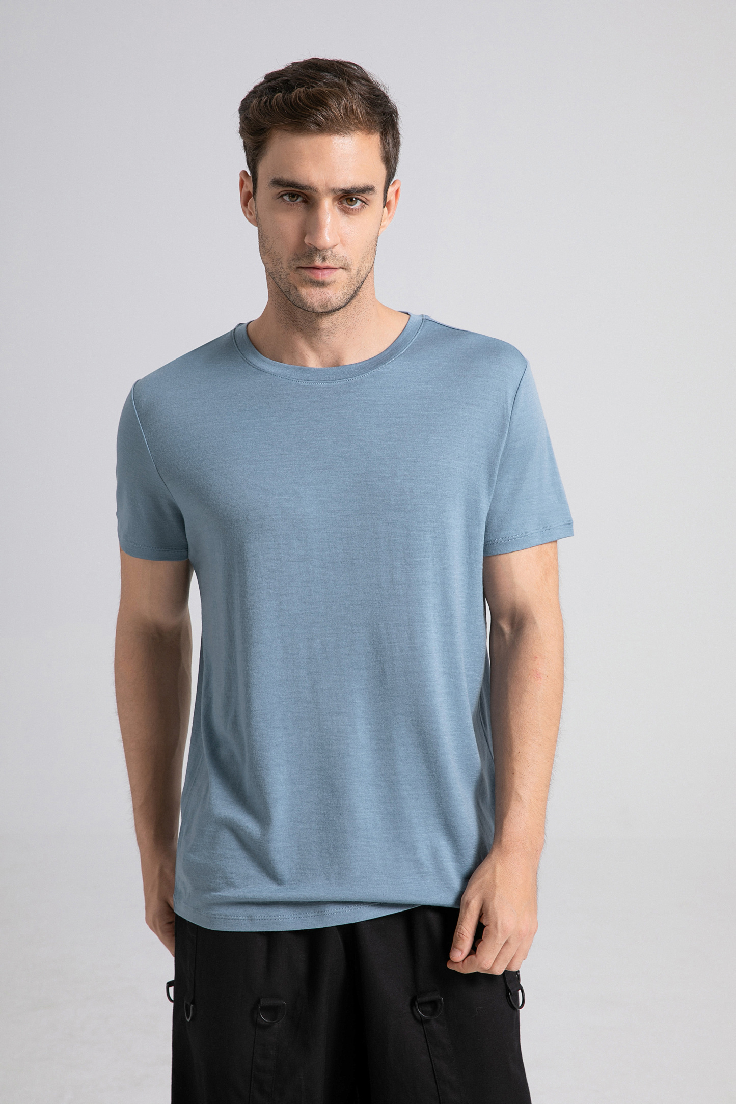 Men's Merino 150 Short Sleeve Crew T-shirt Light Sky Blue