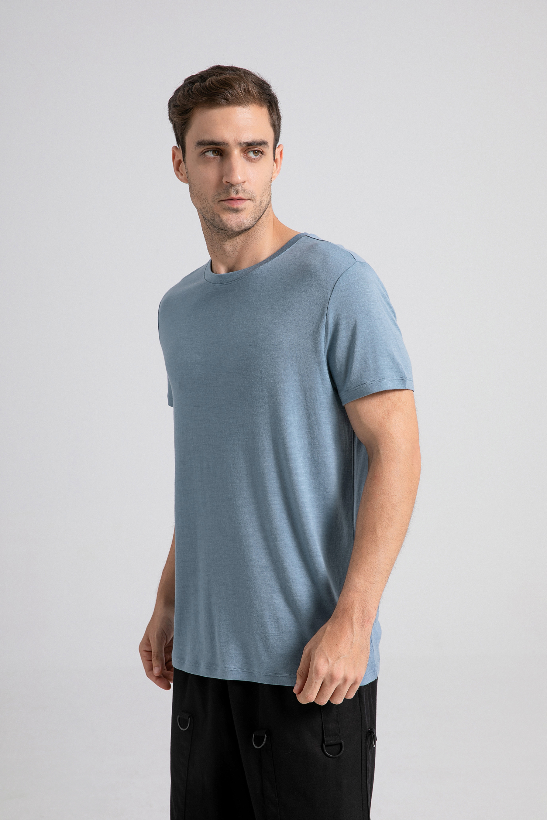 Men's Merino 150 Short Sleeve Crew T-shirt Light Sky Blue