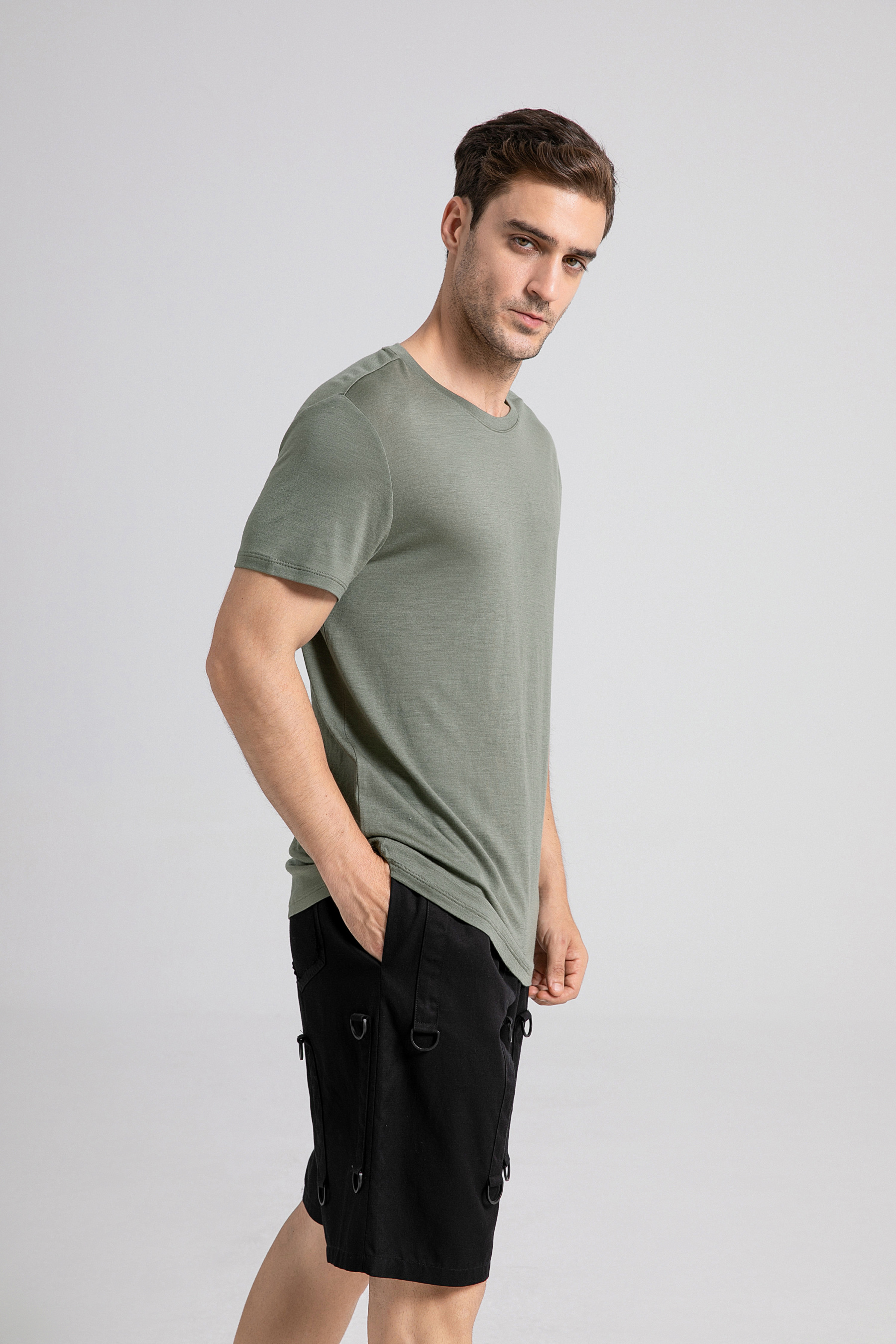 Men's Merino 150 Short Sleeve Crew T-shirt Dark Forest Green
