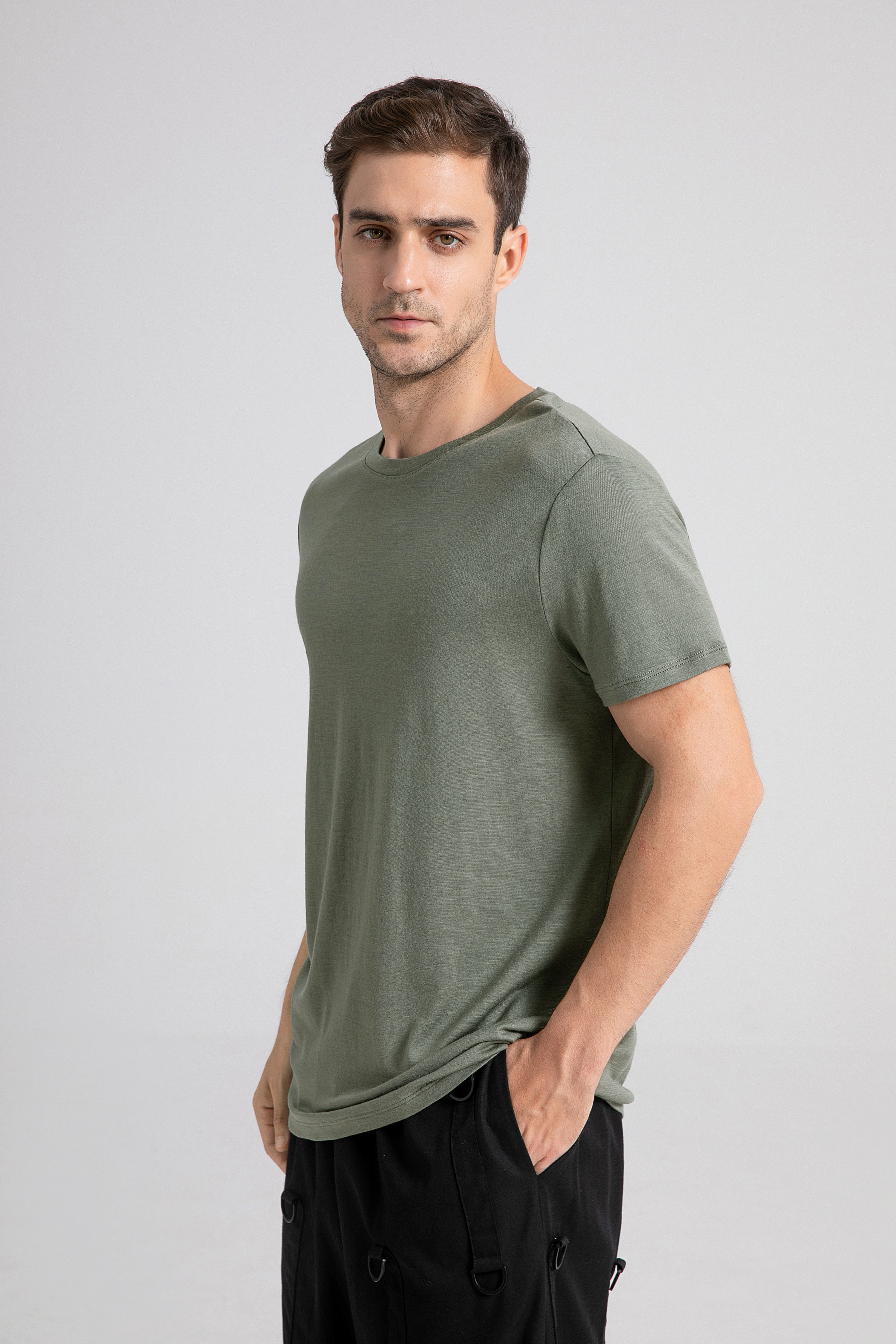 Men's Merino 150 Short Sleeve Crew T-shirt Dark Forest Green