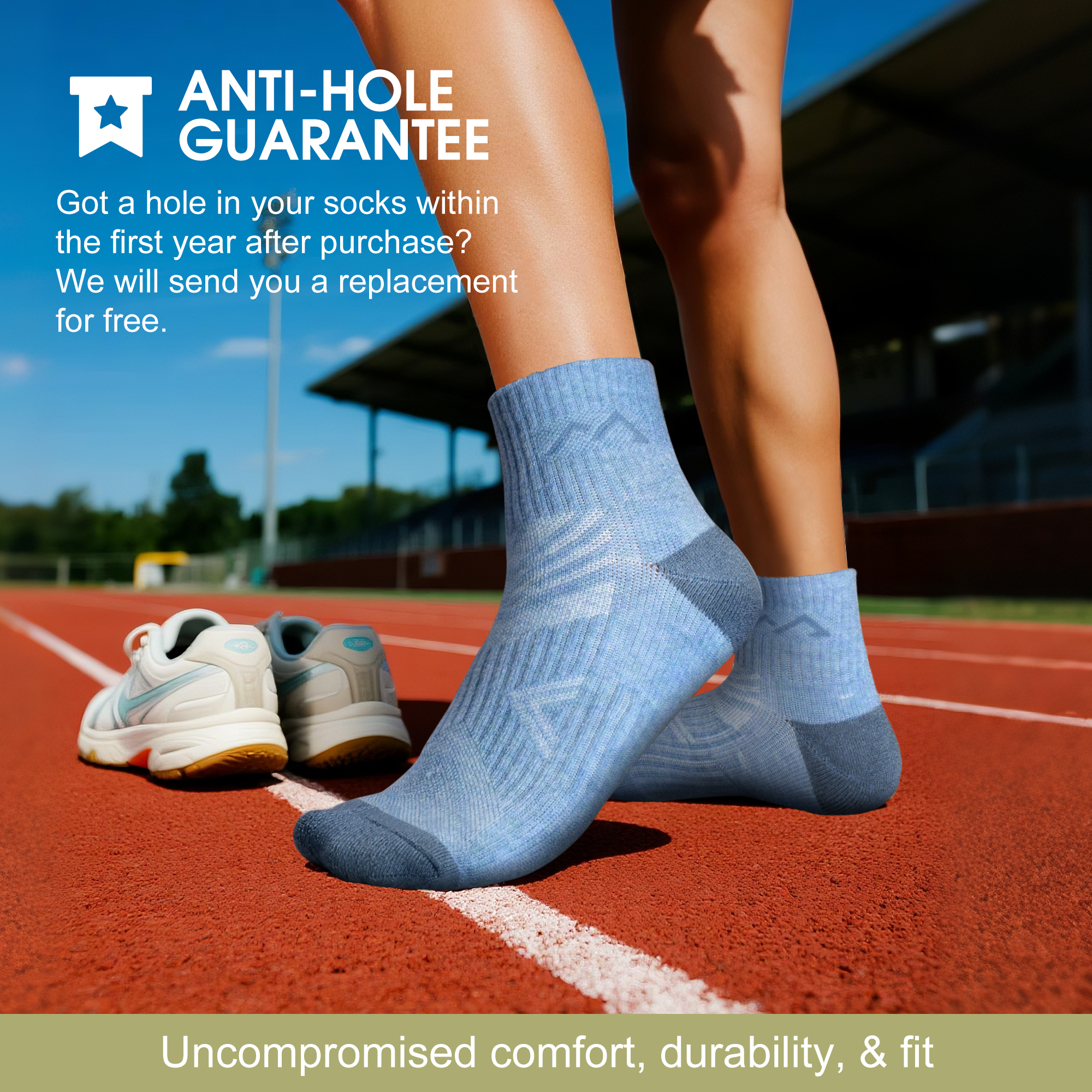 5 Pack Women's Merino Wool Quarter Hiking Running Socks Target Cushioned SS13F