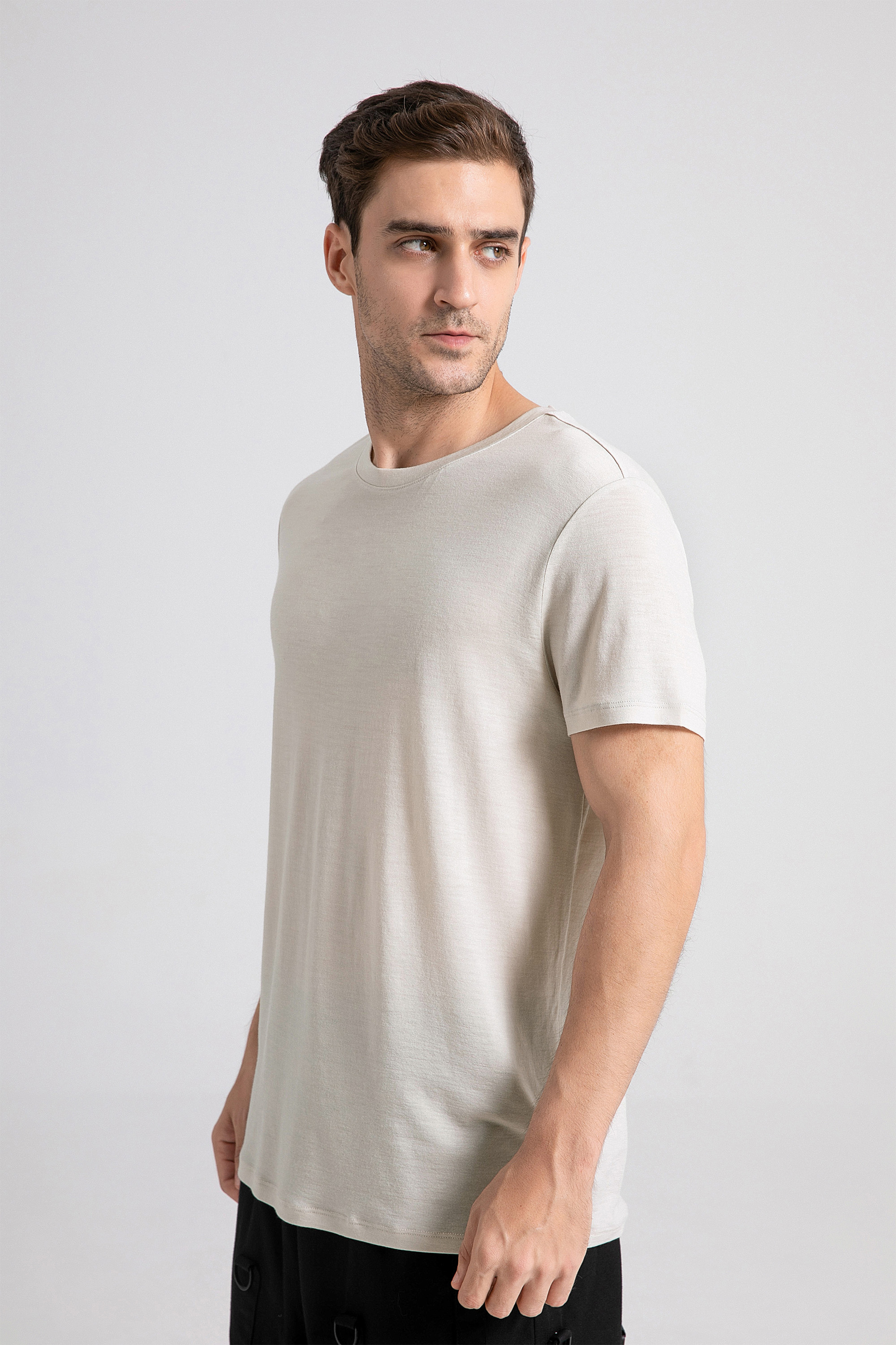 Men's Merino 150 Short Sleeve Crew T-shirt Light Earth Gray