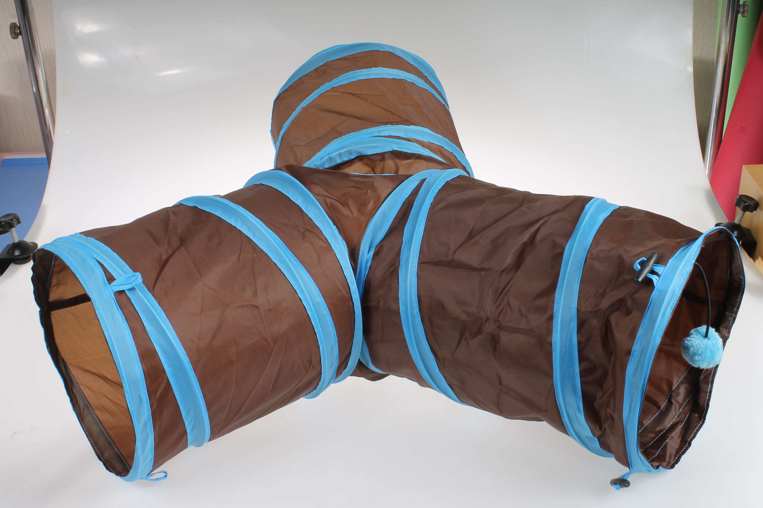 T型四孔貓隧道玩具