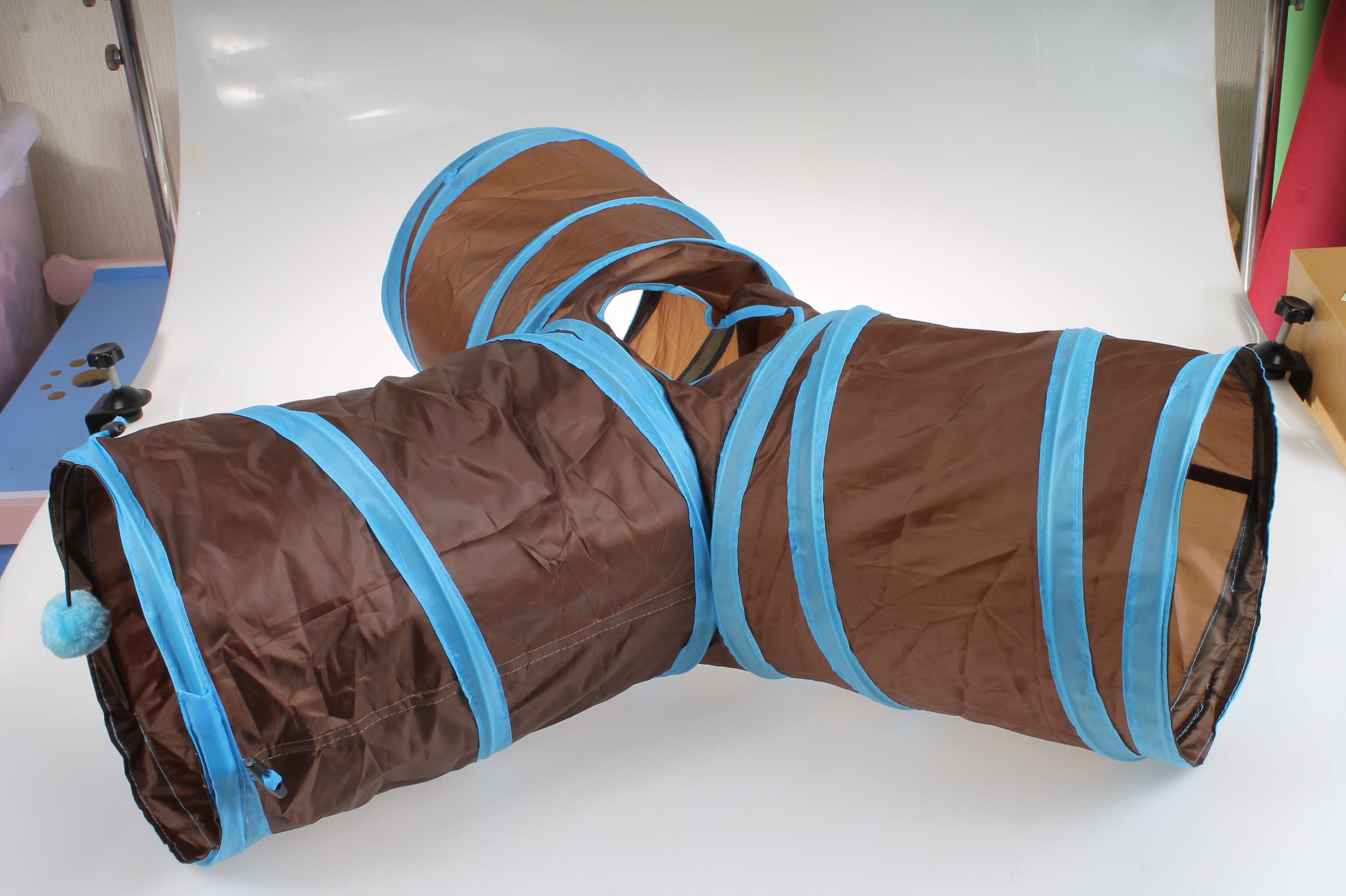 T型四孔貓隧道玩具