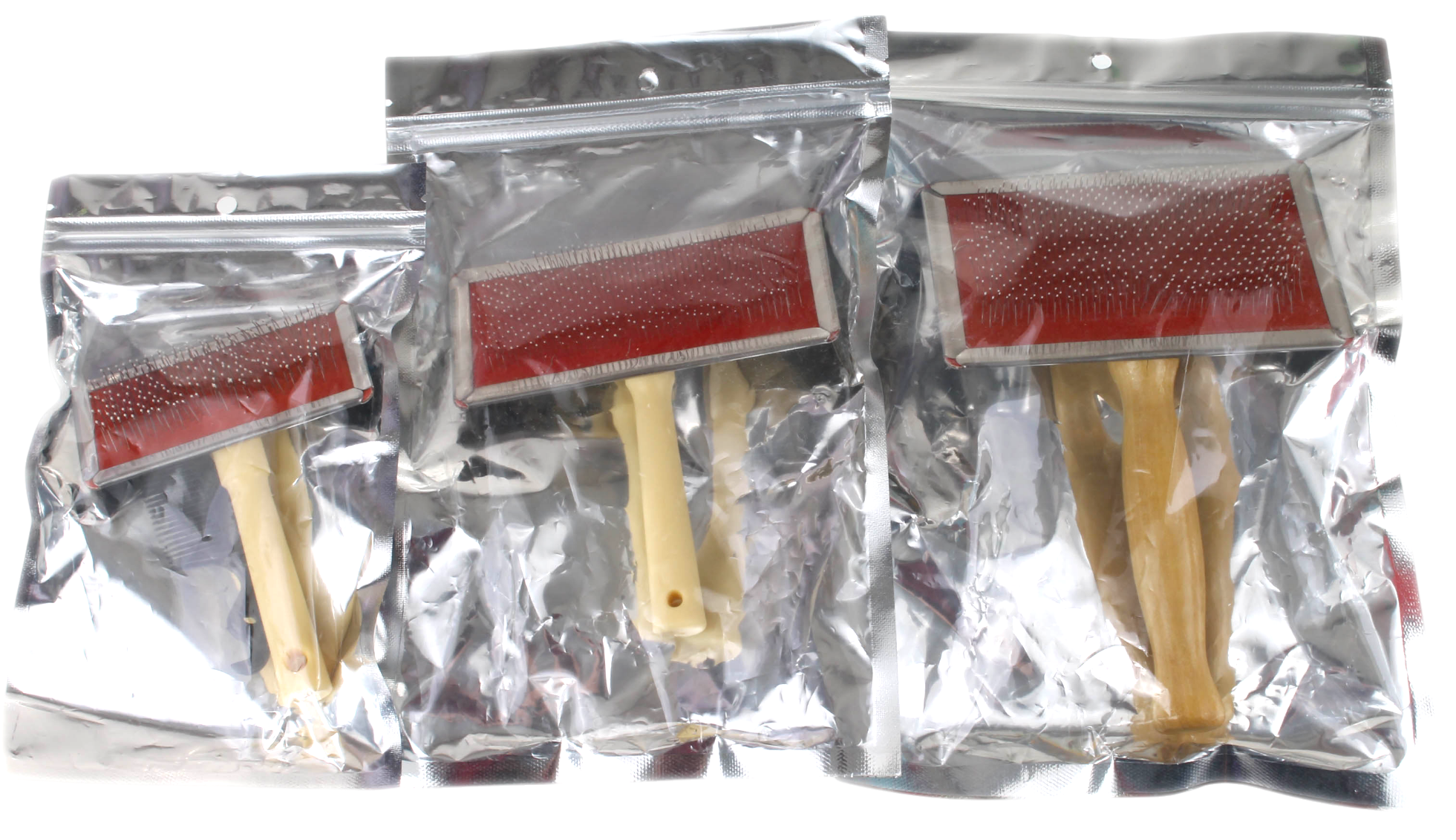 #9502~針梳(白膠珠頭)配小梳