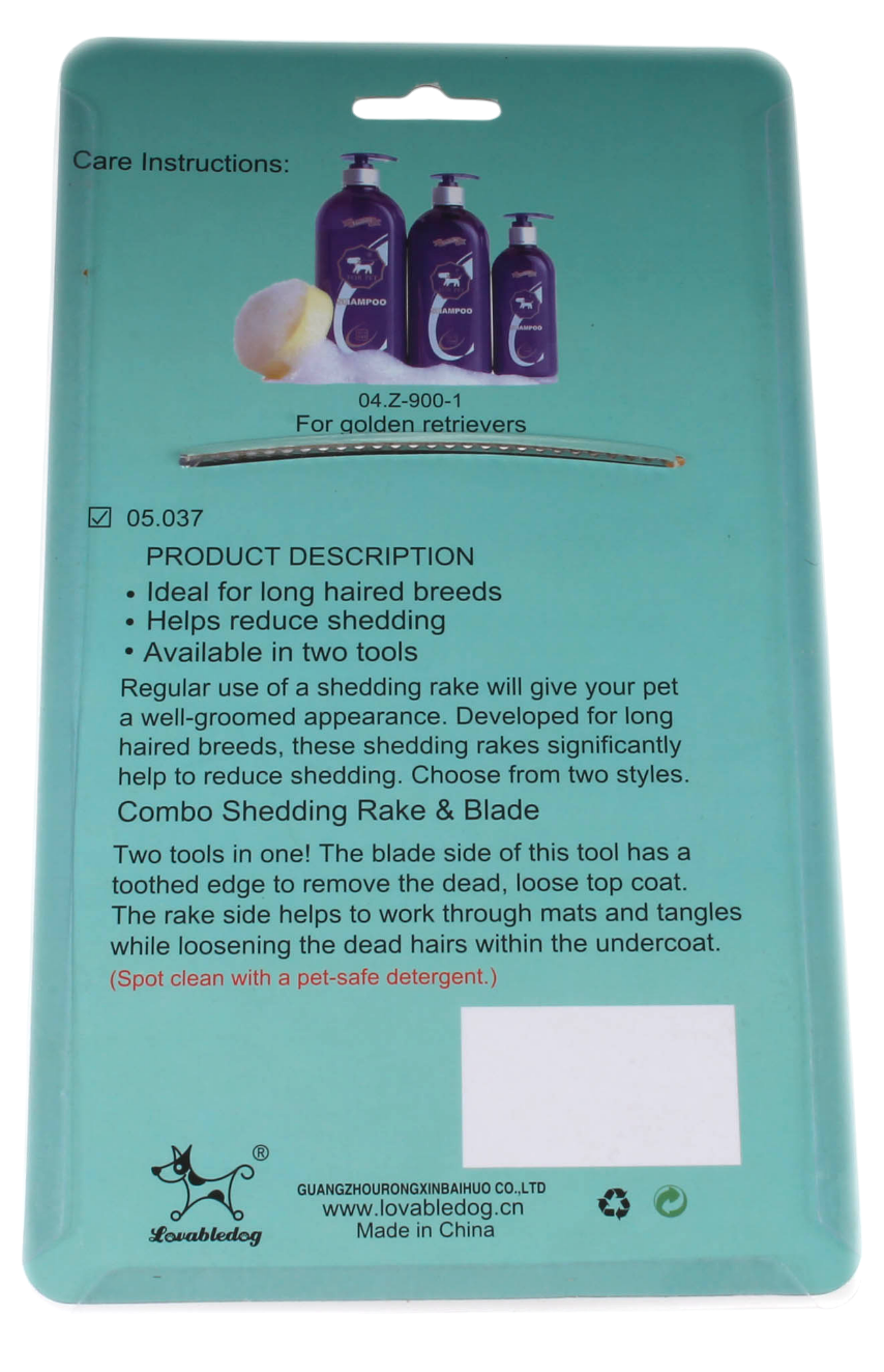 Lovabledog兩用梳(水刮+雙排扒梳)