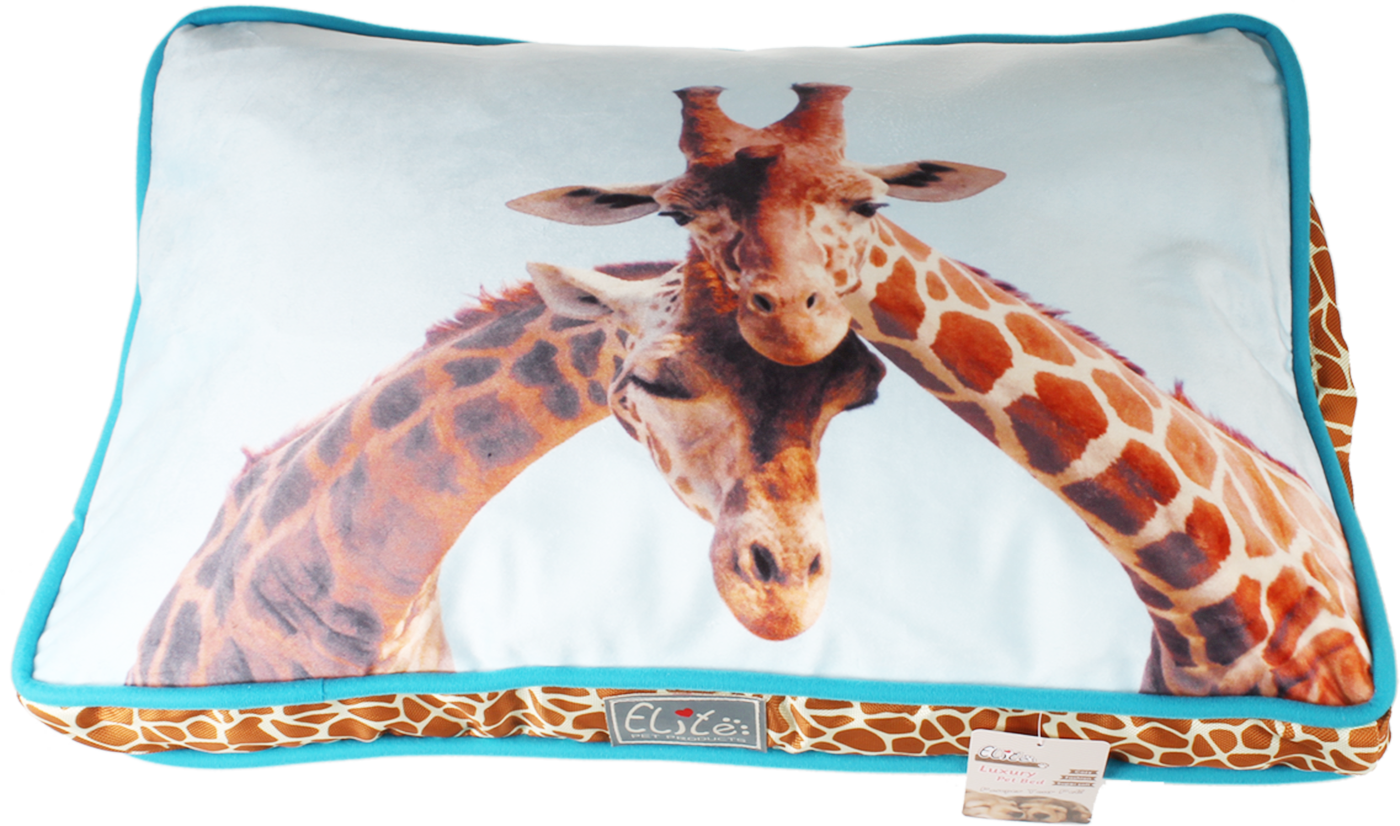 野性草原長頸鹿印花墊(可拆洗)