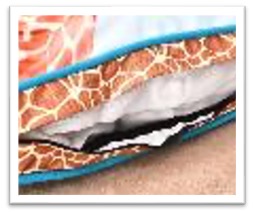 野性草原長頸鹿印花墊(可拆洗)