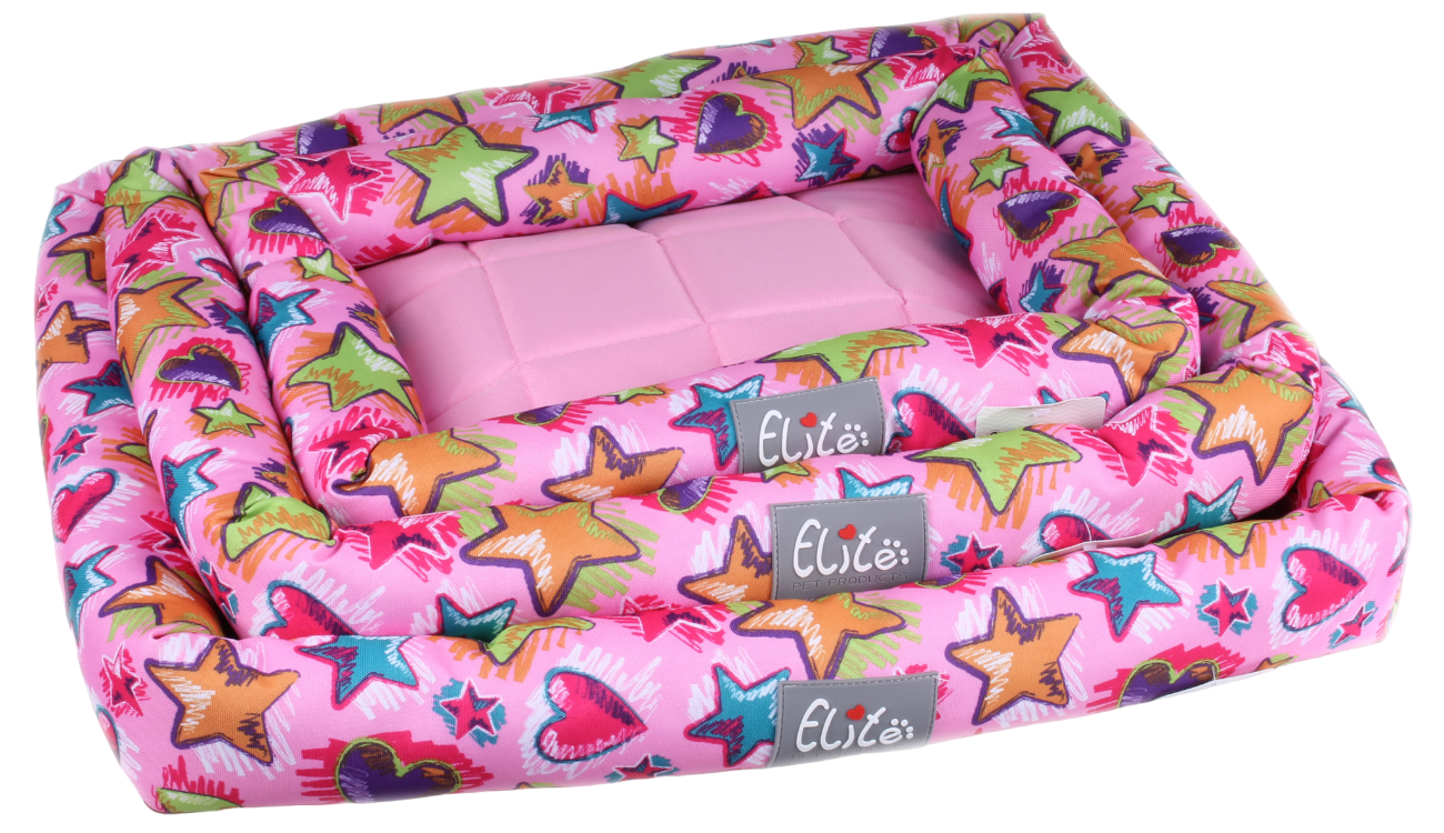 粉紅星星牛津布四季墊 (配墊)