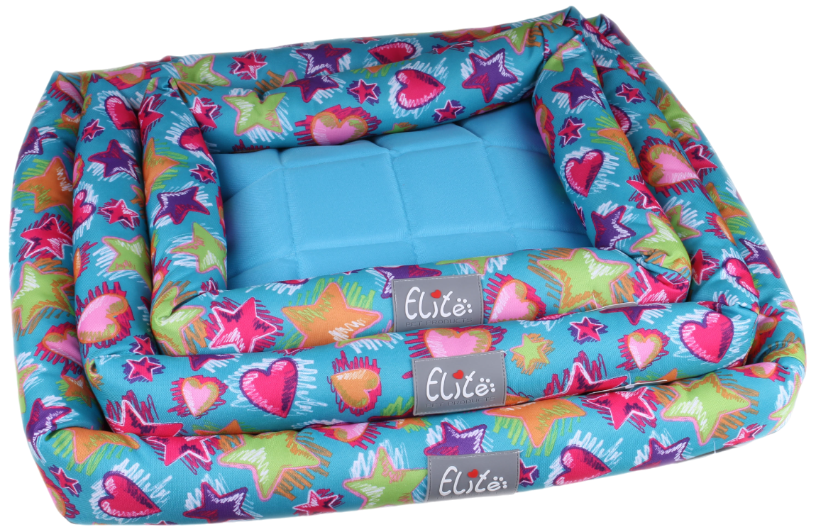 粉藍星星牛津布四季墊 (配墊)