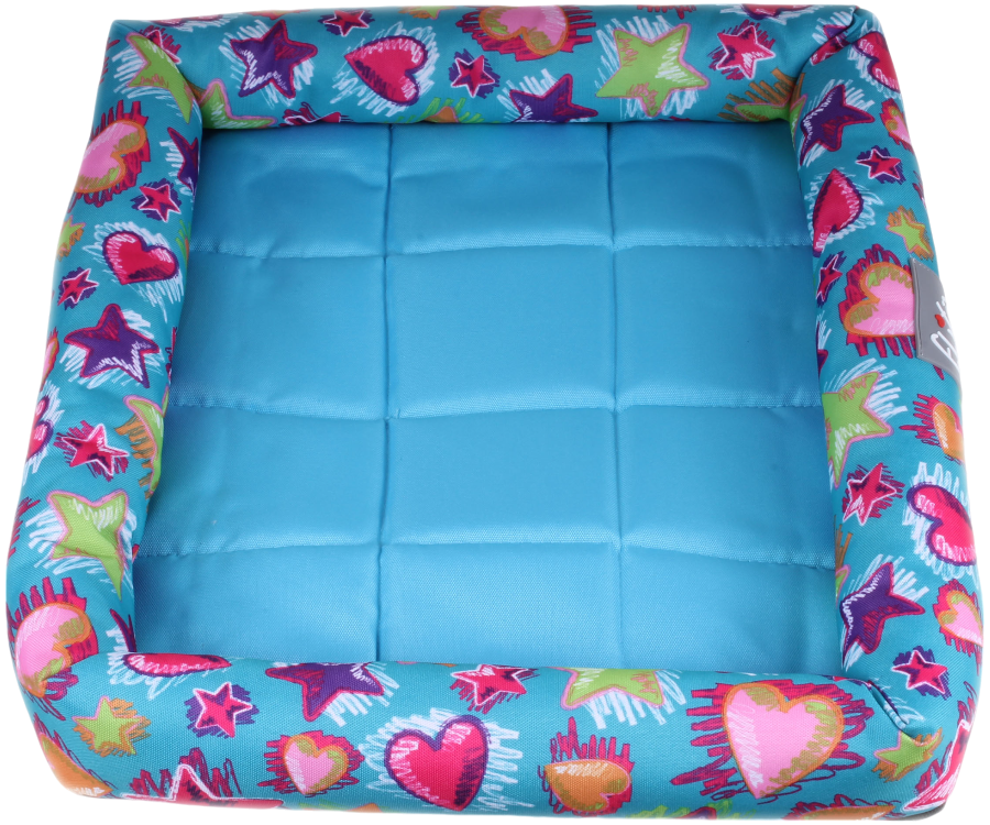 粉藍星星牛津布四季墊 (配墊)