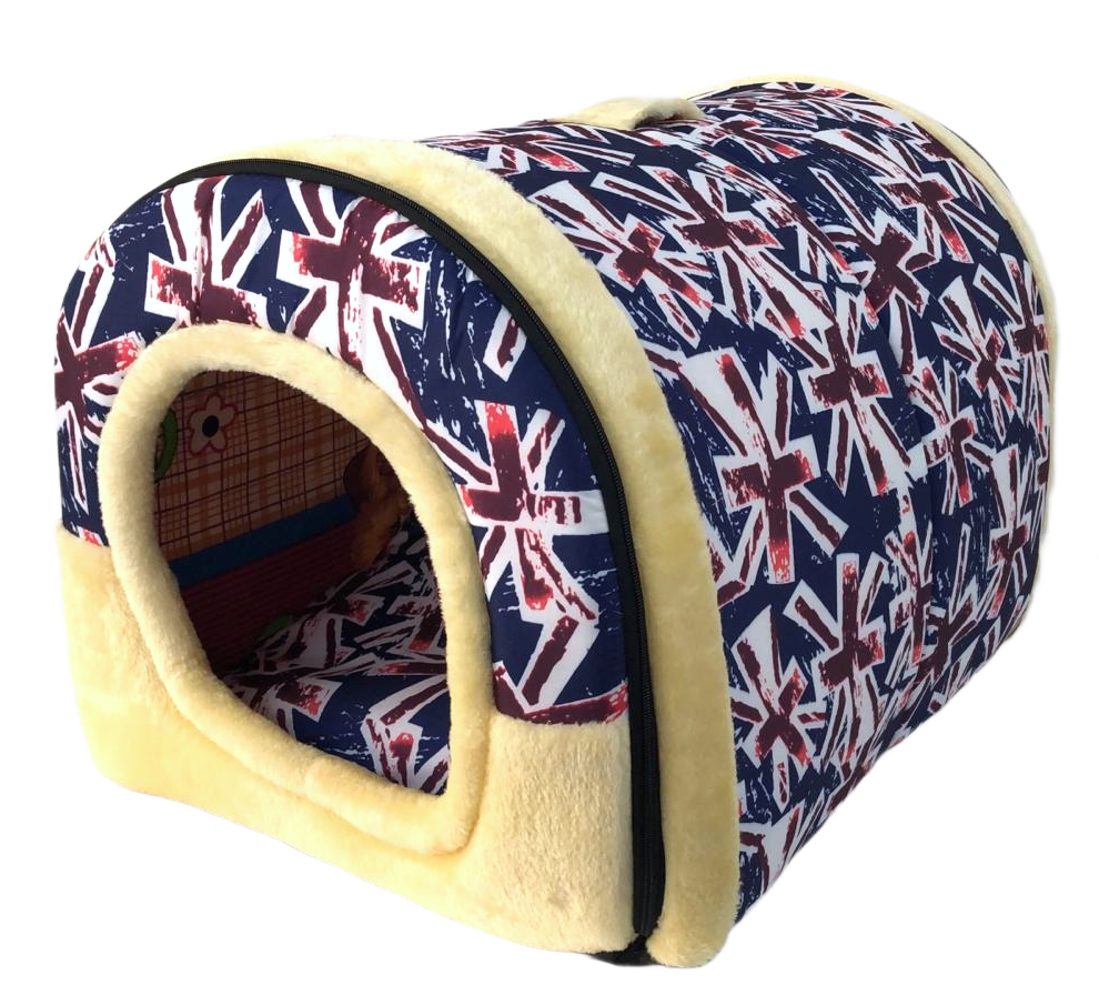 英國旗折疊式兩用窩 (配墊)(墊可拆洗)