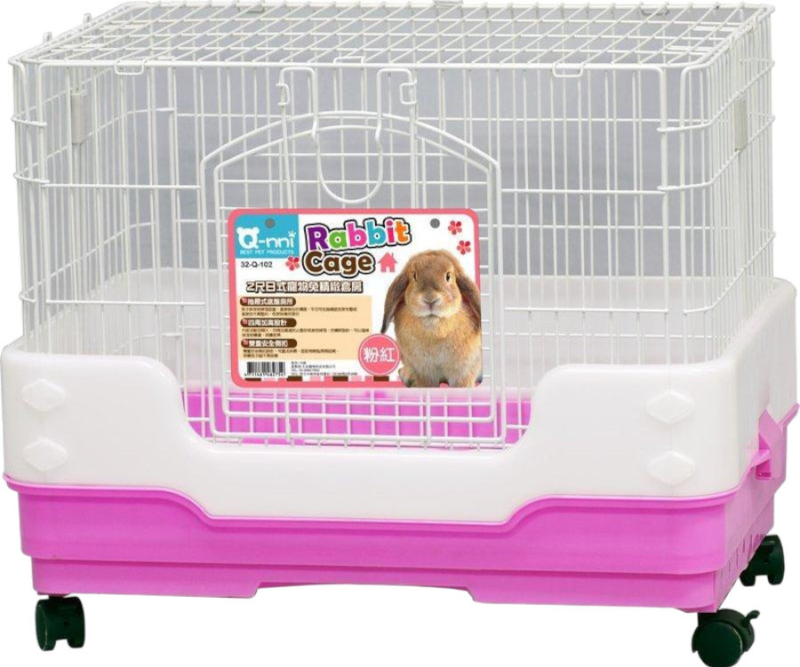 R-652尺組合平頂豪華噴粉兔子物籠(附轆子)