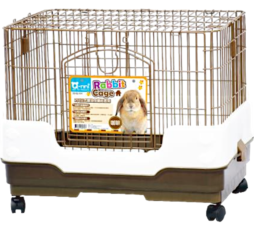 R-652尺組合平頂豪華噴粉兔子物籠(附轆子)