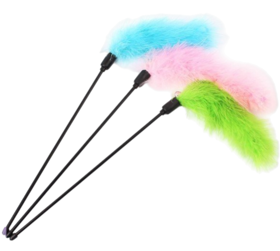 彩毛條噹噹逗貓棒