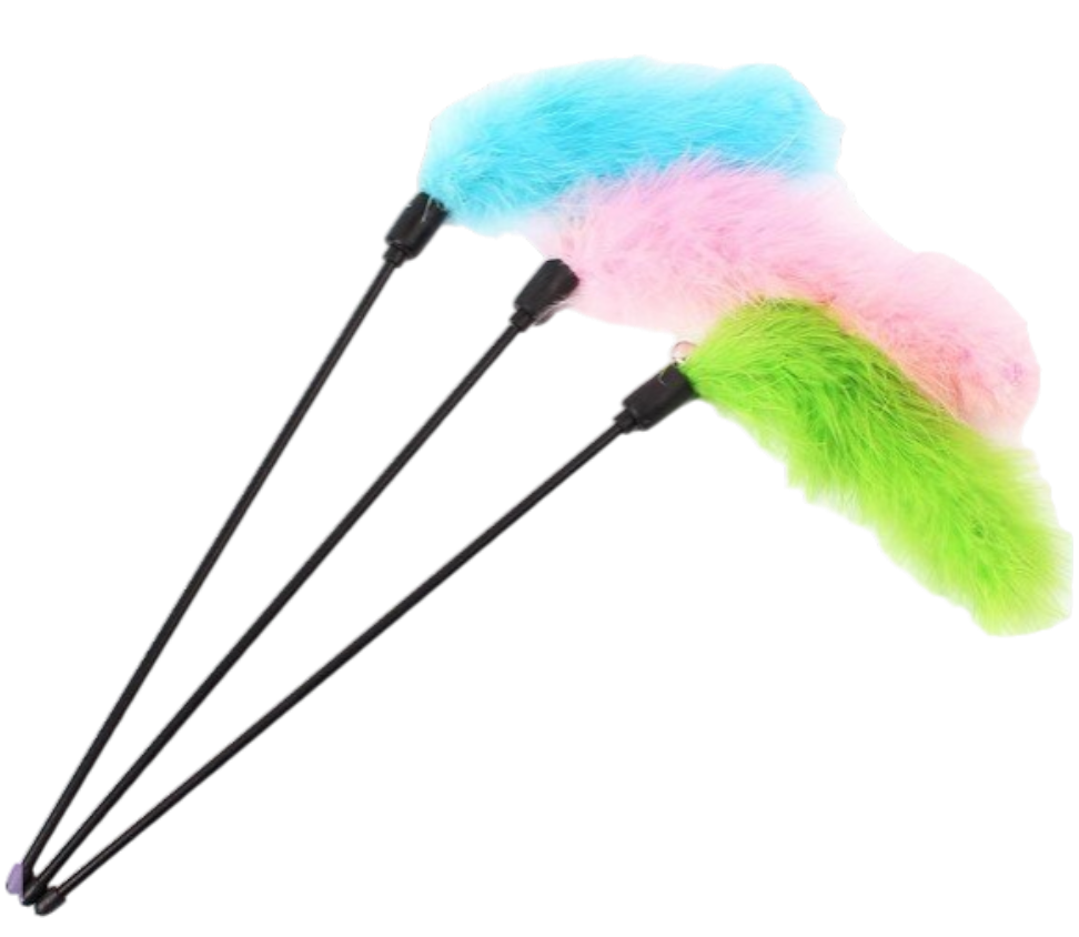 彩毛條噹噹逗貓棒