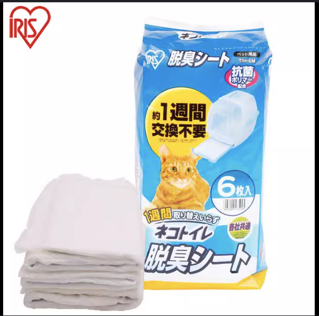 IRIS TIH-6M 一週更換貓砂盆潔墊 (TIO-530FT專用)