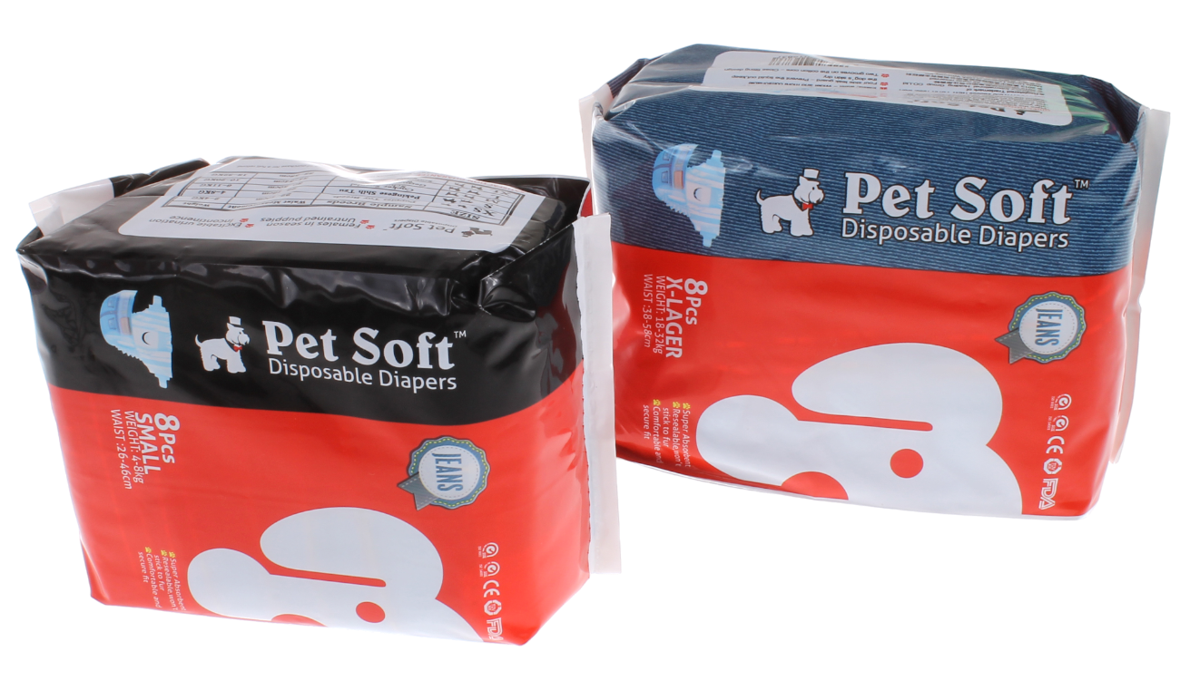 新款 Pet Soft 方便尿褲 (牛仔褲印花) XL