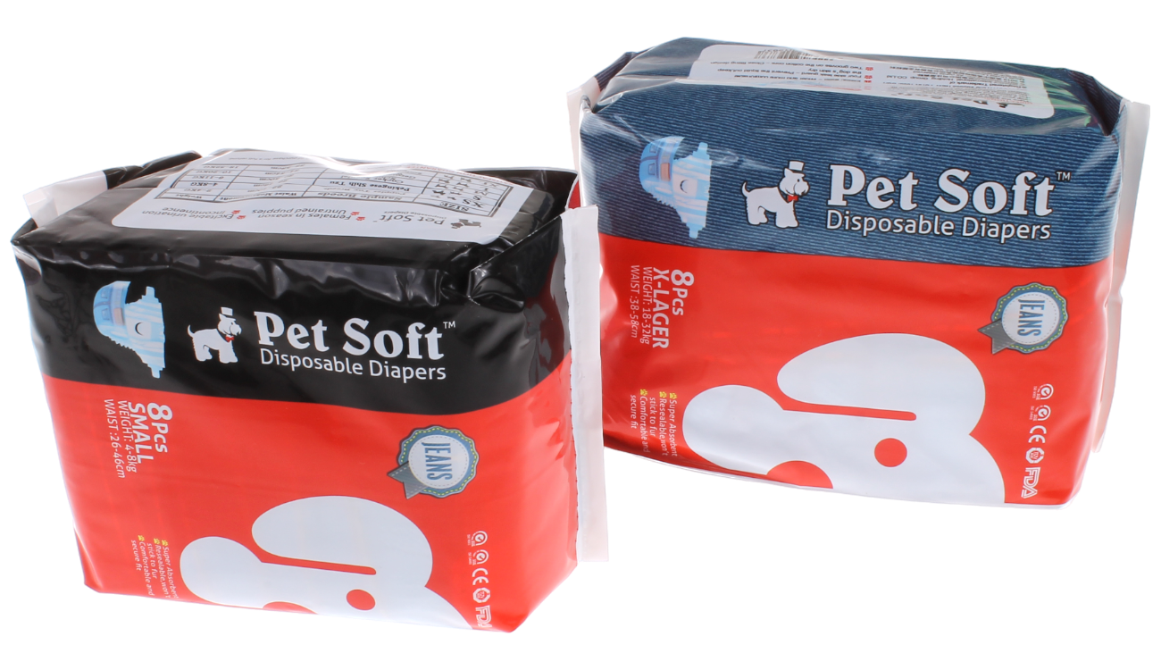 新款 Pet Soft 方便尿褲 (牛仔褲印花) XL