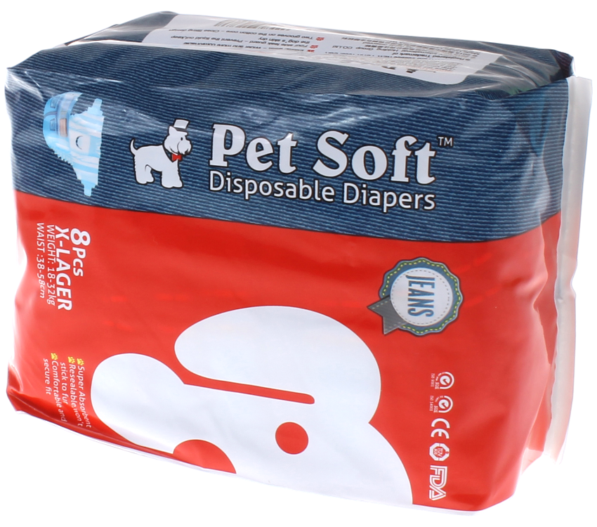 Pet Soft 方便尿褲 (牛仔褲印花) XS