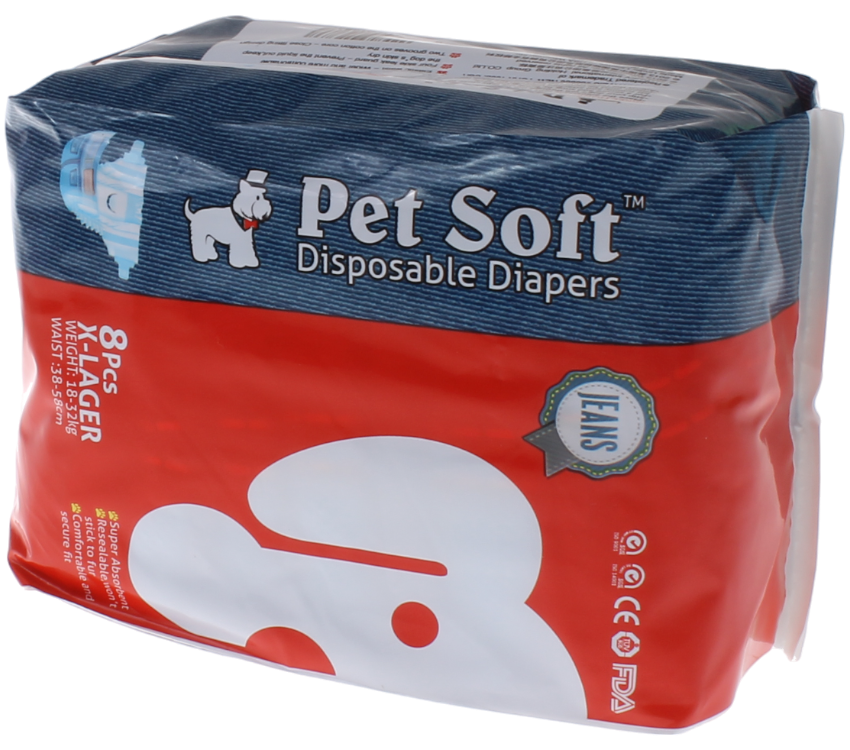 Pet Soft 方便尿褲 (牛仔褲印花) XS