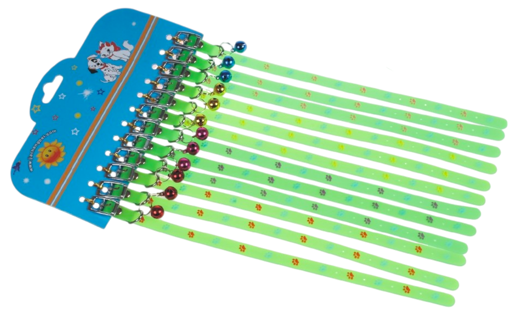 JC 夜光腳印頸帶(皮扣)