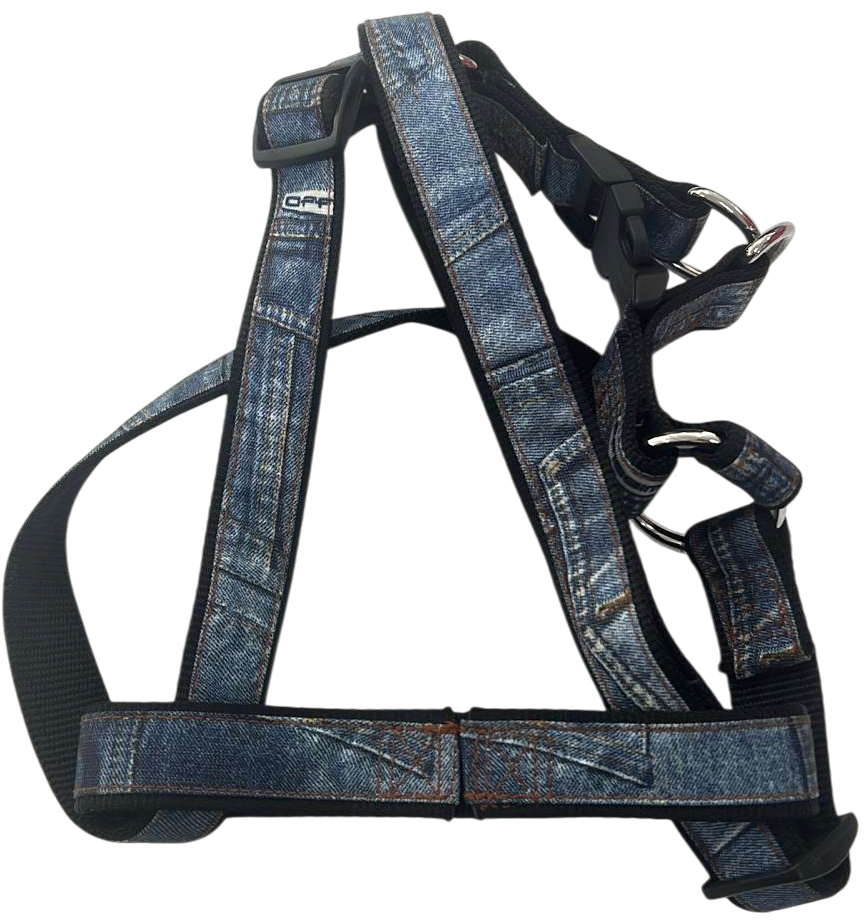 仿牛仔布紋尼龍拉胸帶