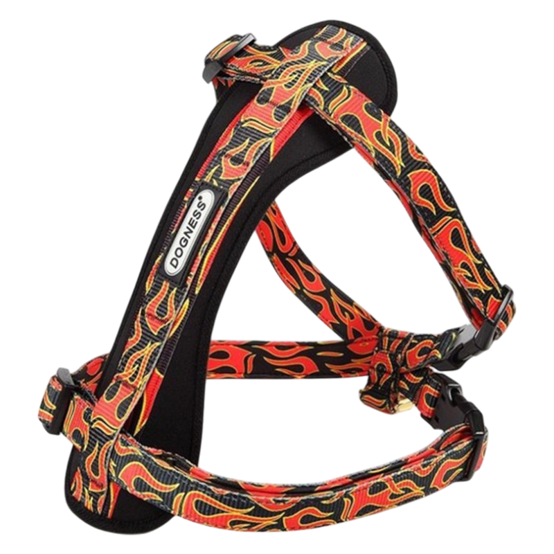 DOGNESS 火焰反光特多龍舒適淨胸帶背帶