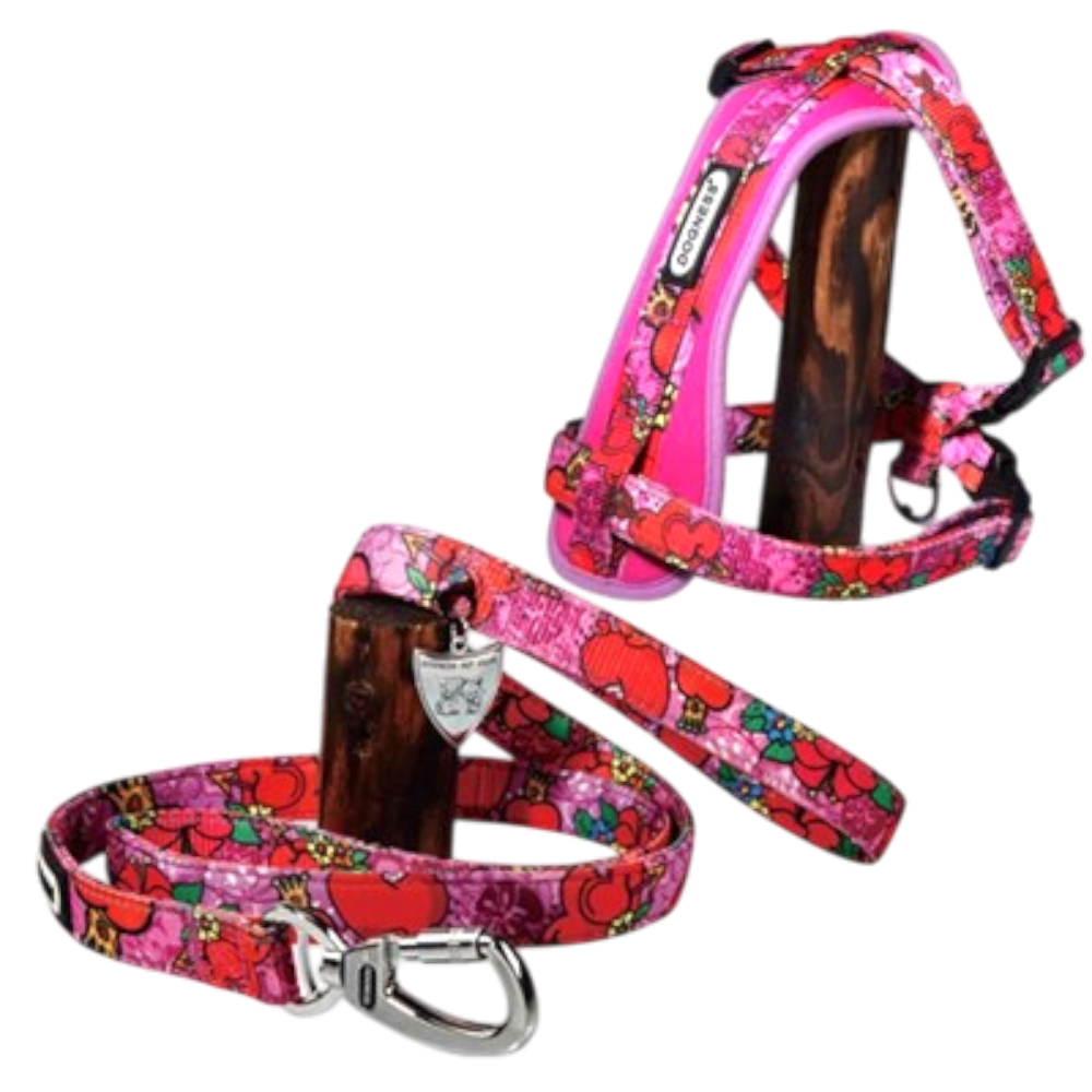 DOGNESS 愛心反光特多龍舒適淨胸帶背帶