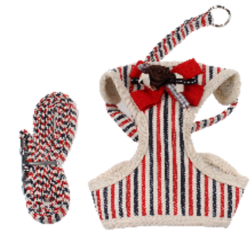 紅條紋蝴蝶結護胸式拉胸帶