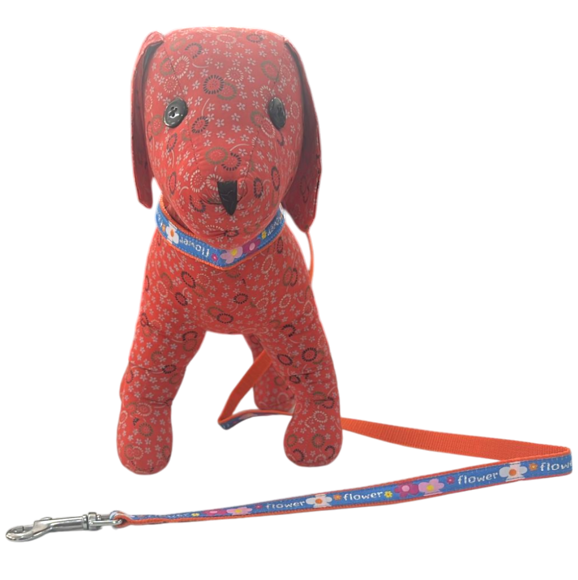 花圖案什色花邊淨拉帶（淺藍色）