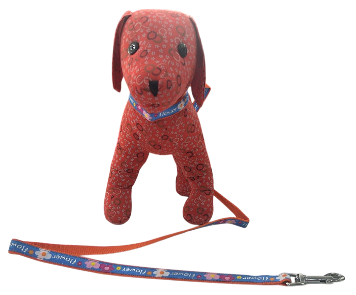 花圖案什色花邊淨拉帶（淺藍色）