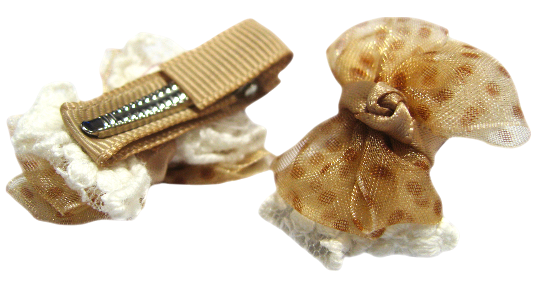 Lovabledog 蕾絲圓點精緻寵物髮夾