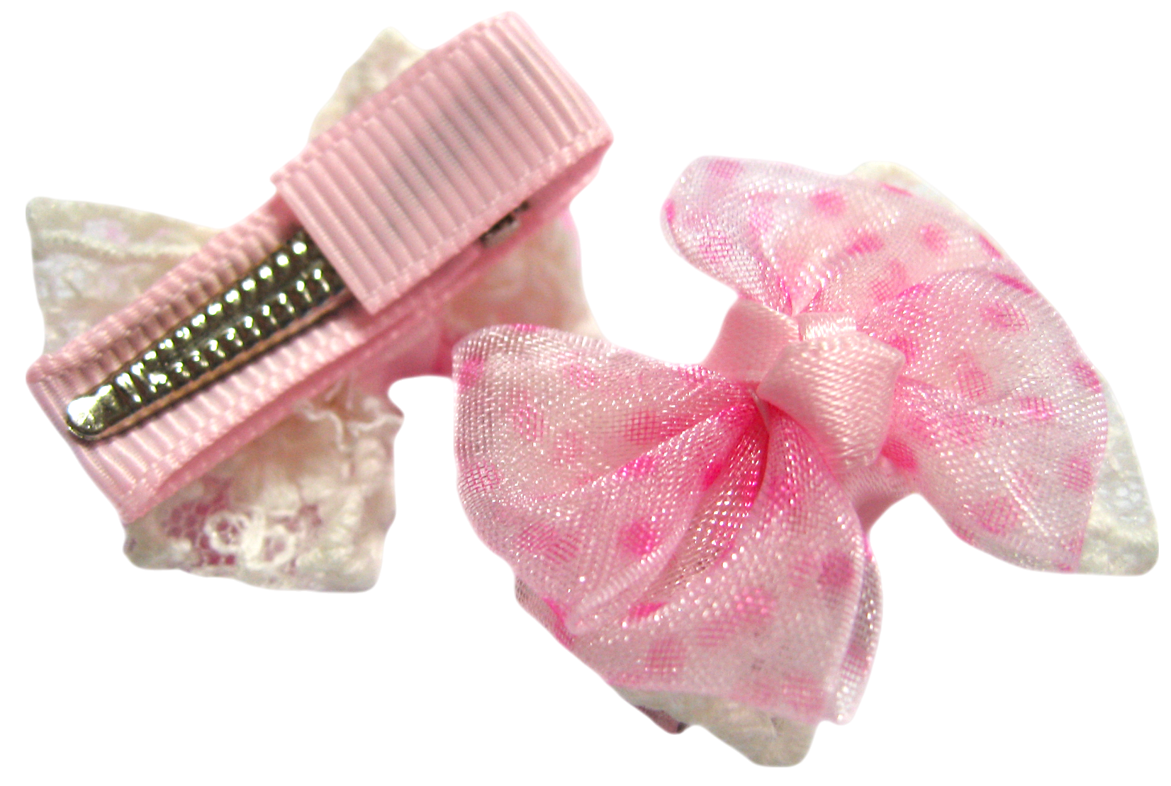 Lovabledog 蕾絲圓點精緻寵物髮夾