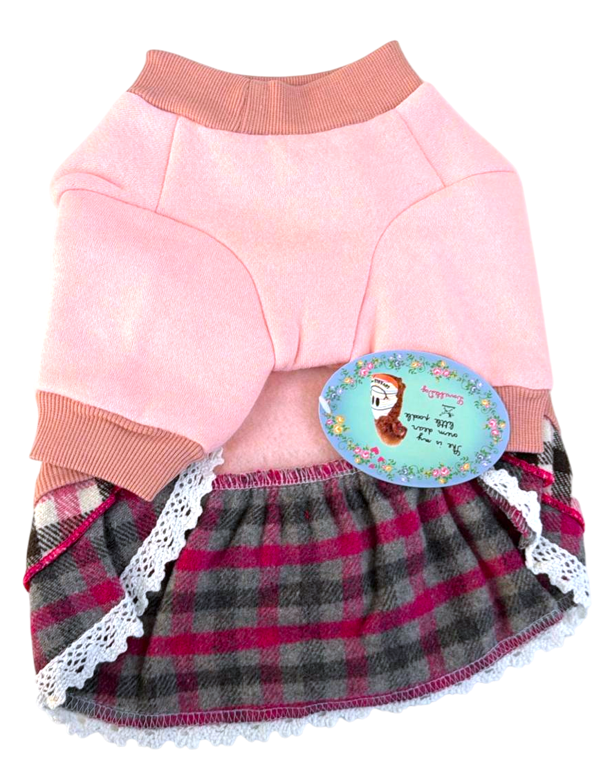 Lovabledog Baby Poodle 秋冬裙（粉紅、黃）