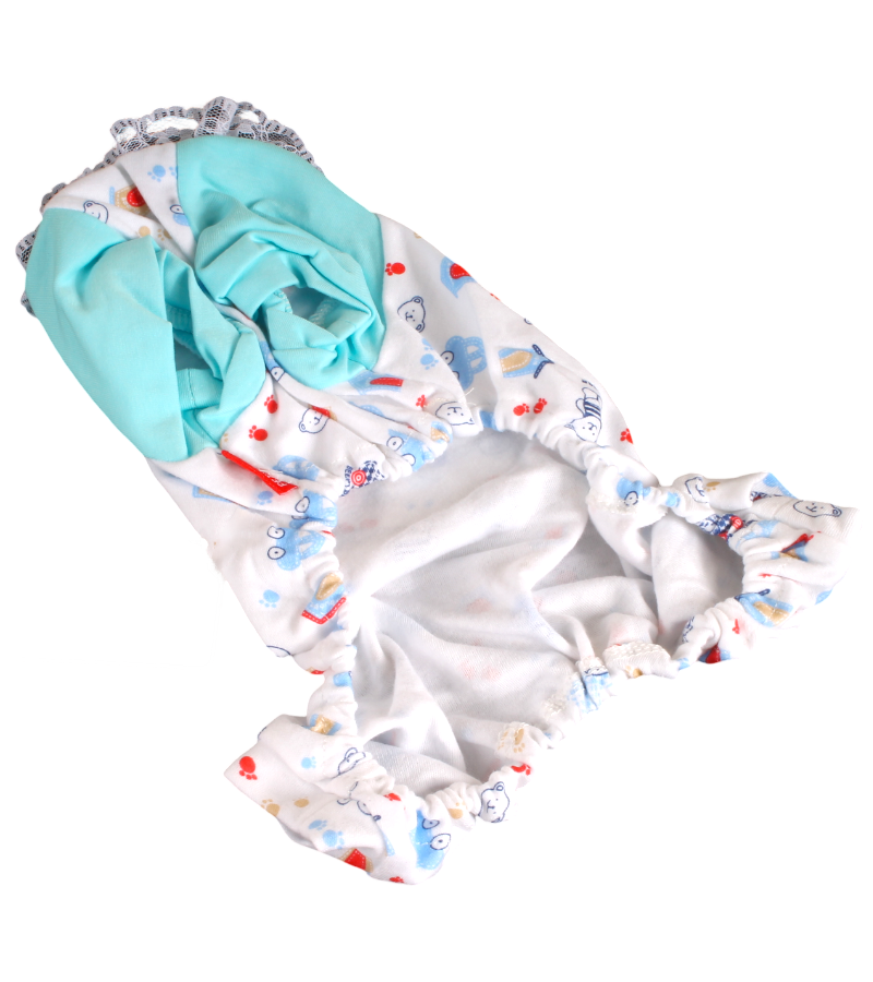 圖章小熊連褲睡衣