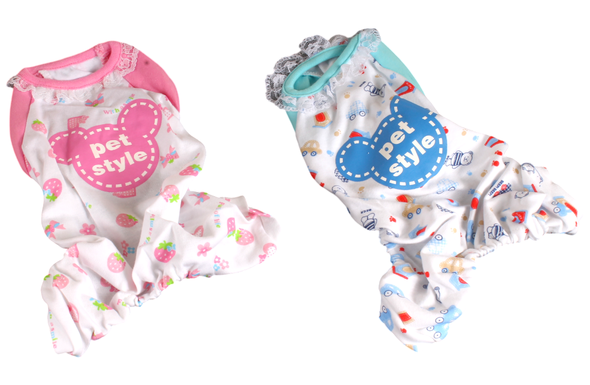 圖章小熊連褲睡衣