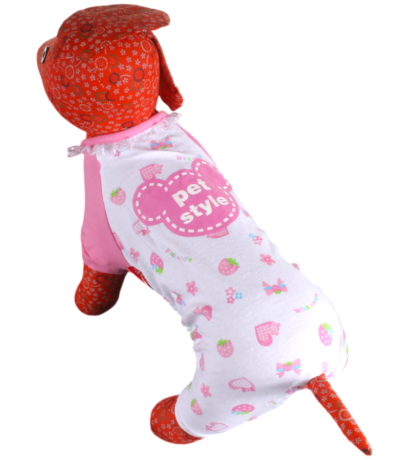 圖章小熊連褲睡衣