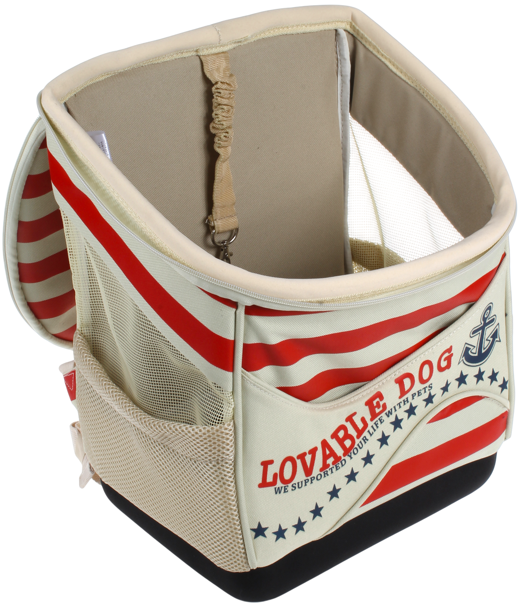 Lovabledog水手背包式寵物袋(全拉鏈)