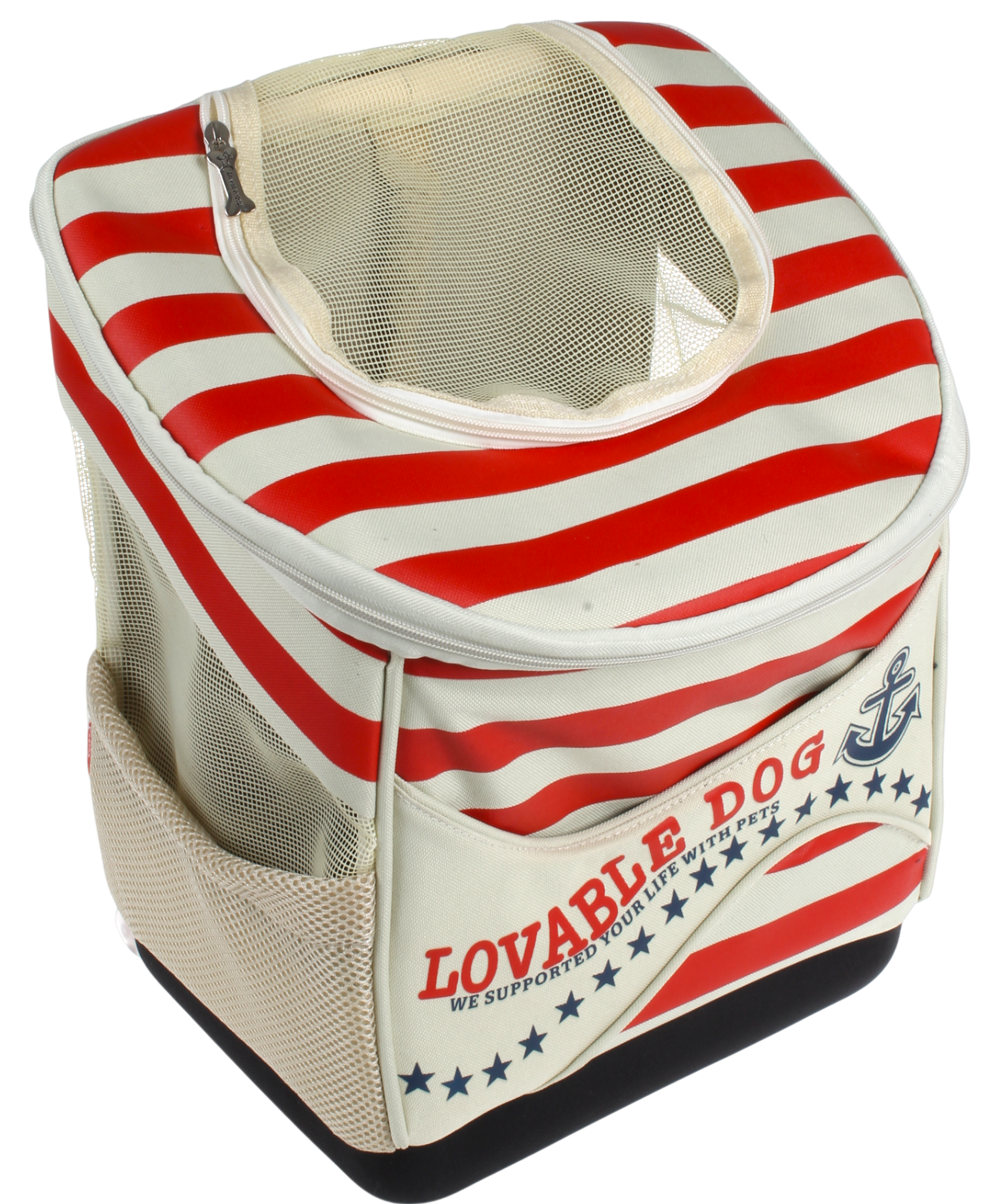 Lovabledog水手背包式寵物袋(全拉鏈)