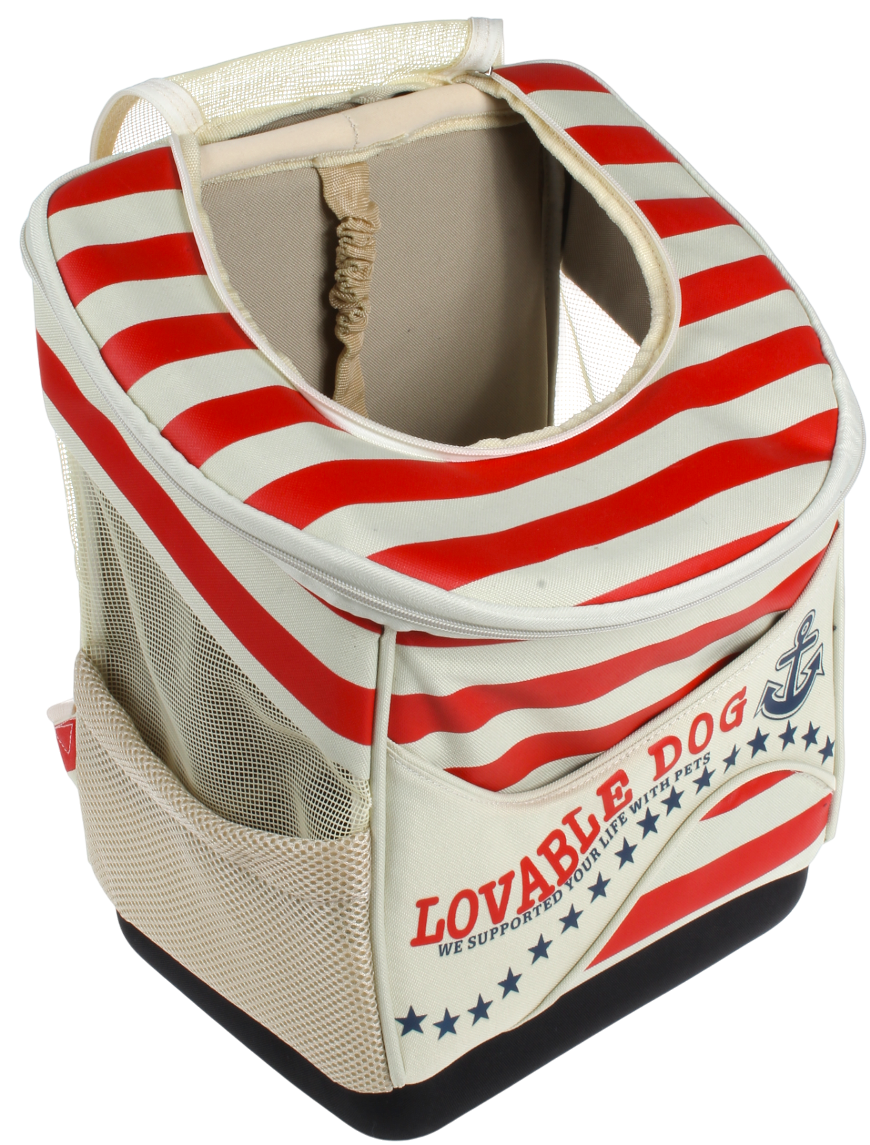Lovabledog水手背包式寵物袋(全拉鏈)