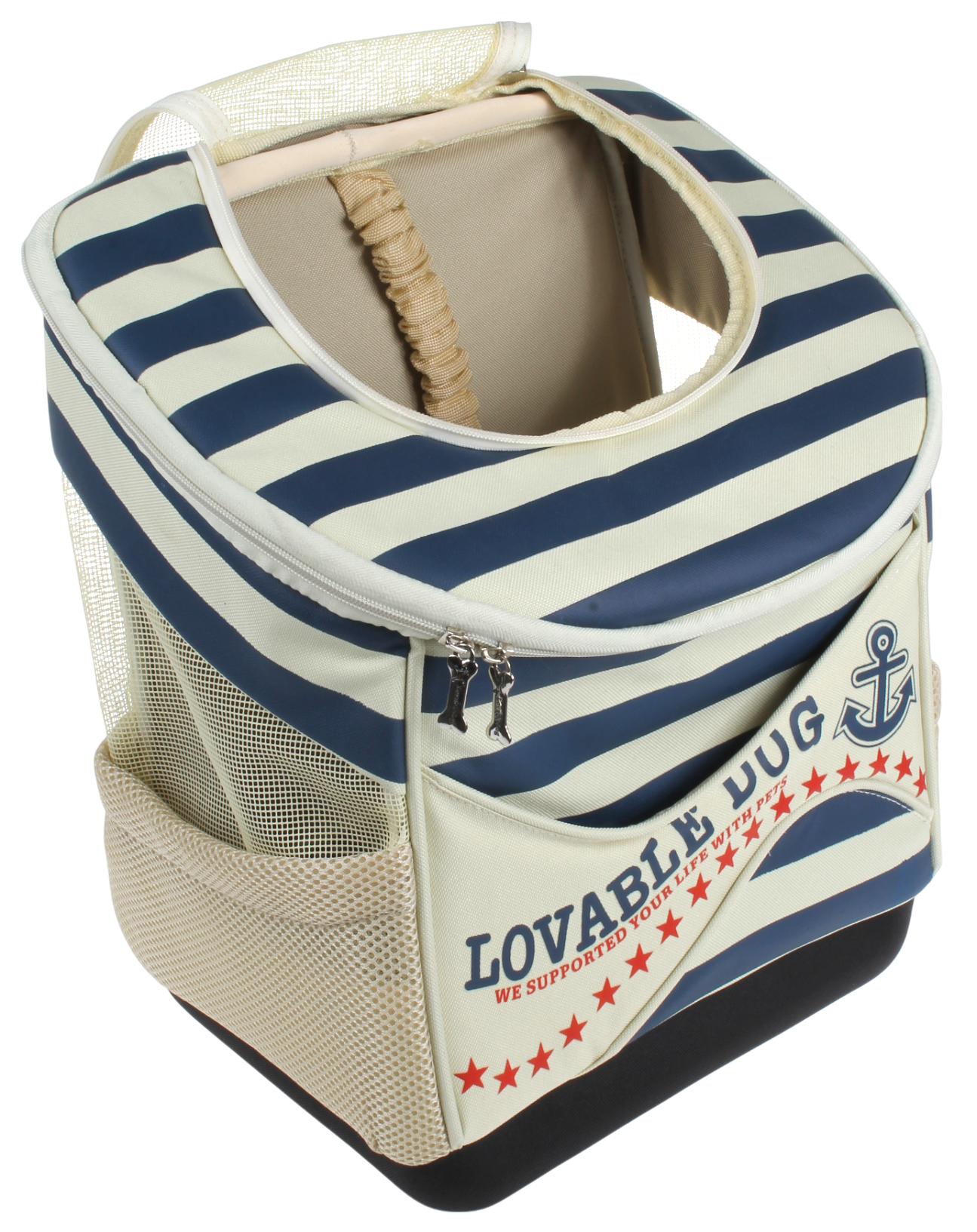 Lovabledog水手背包式寵物袋(全拉鏈)