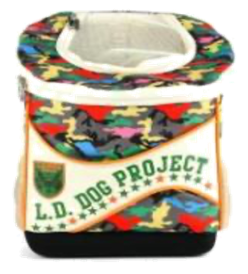 Lovabledog鮮艷迷彩背包式寵物袋(全拉鏈)