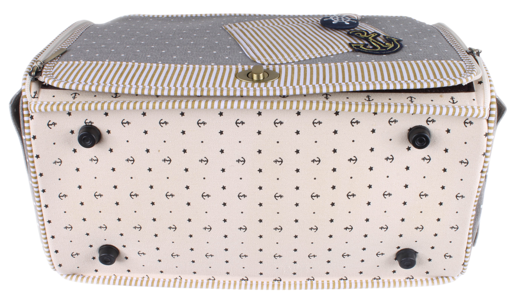 Royal Want 水手紋章波點兩用寵物背包 (全拉鏈)(全遮光)