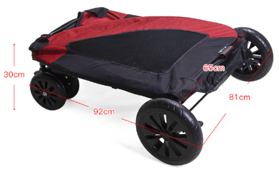 DODOPET超大型寵物手推車(加強版後輪)前後雙門